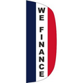 "WE FINANCE" 3' x 8' Stationary Message Flutter Flag